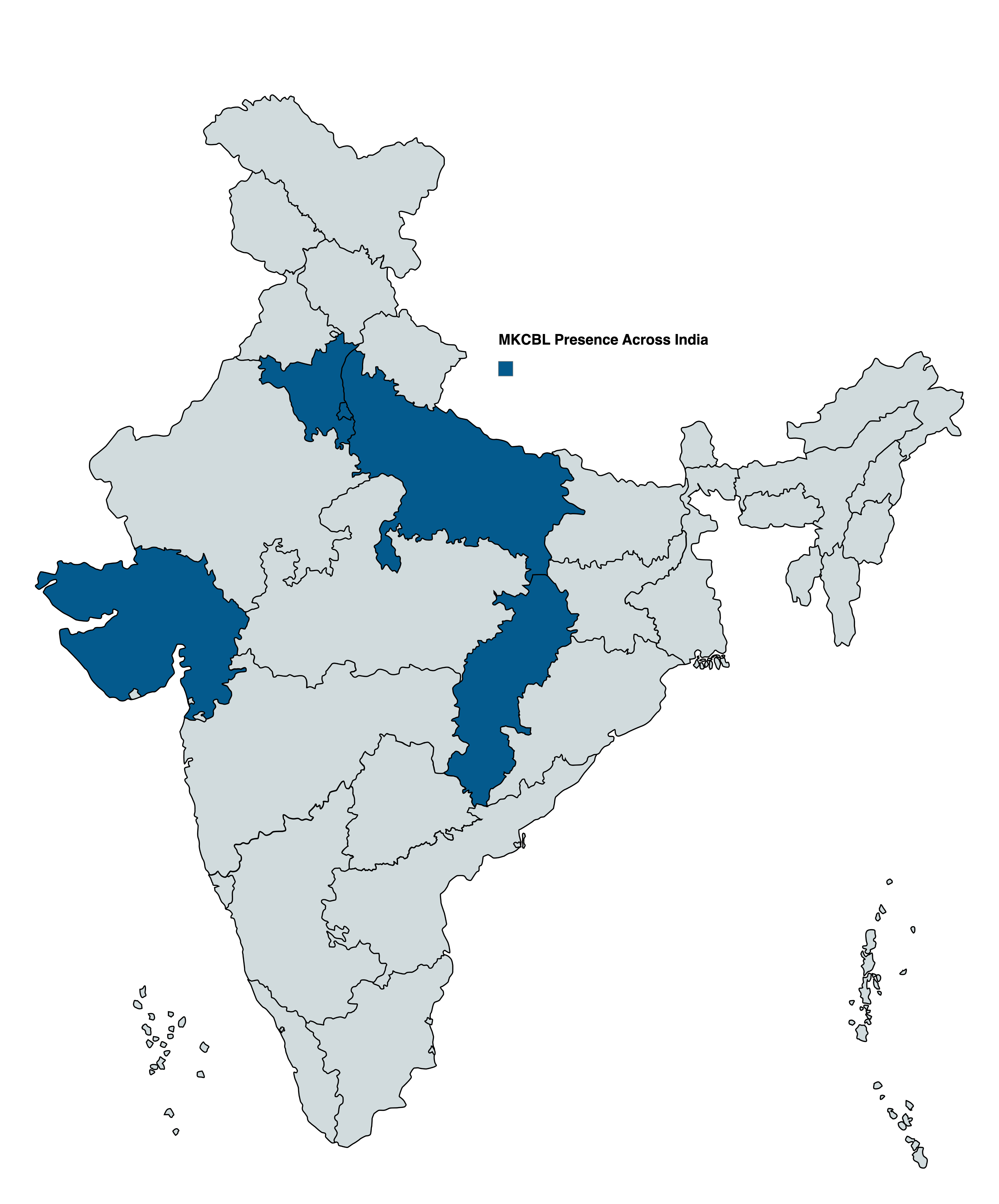 MKCBL presence across states of India